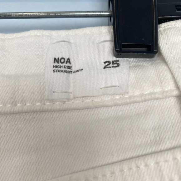 NWOT Hudson Noa High Rise Straight Fit Cropped Jeans White 25 Capsule Wardrobe - Picture 11 of 13